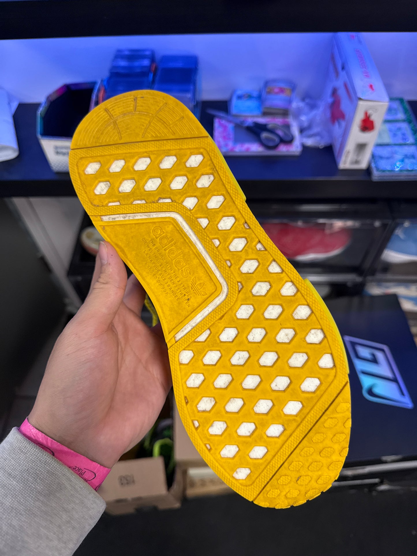 adidas NMD Hu Pharrell Extra Eye Yellow (US 8.5) (no box used)