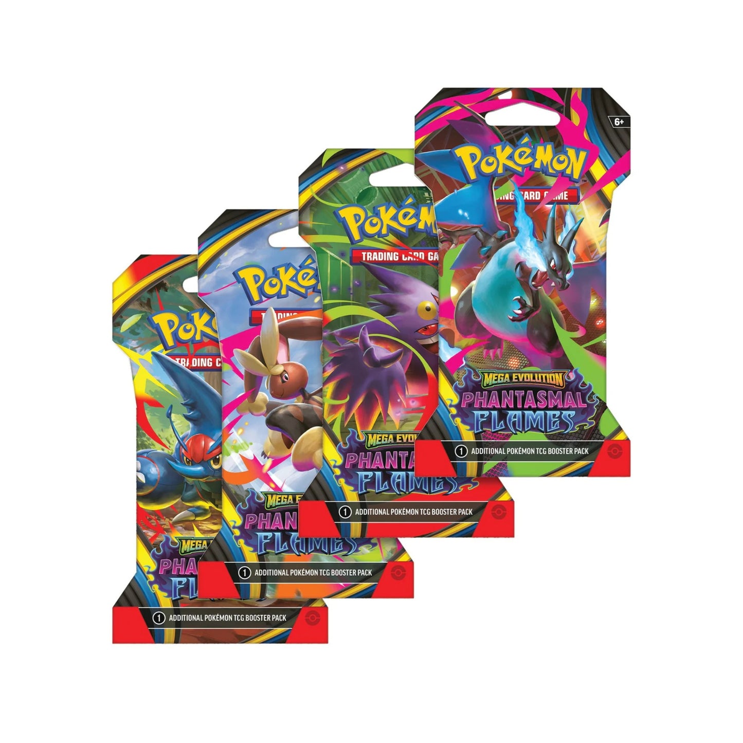 2025 Pokémon Mega Evolution Phantasmal Flames Sleeved Booster
