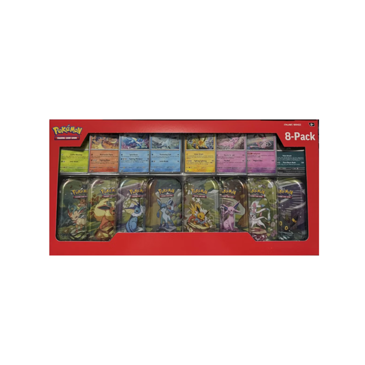 2025 Pokémon Prismatic Evolutions Mini Tins 8-Pack (Costco Exclusive)