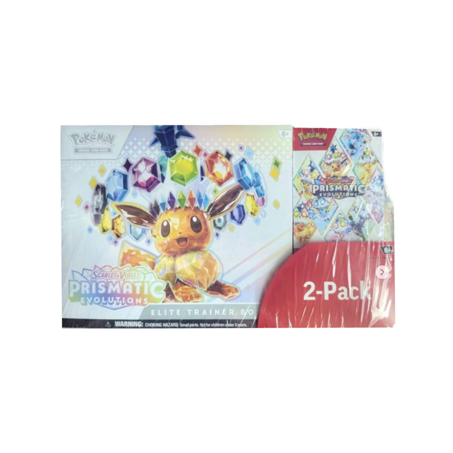 2025 Pokémon Scarlet & Violet Prismatic Evolutions Elite Trainer Box + Booster Costco Bundle