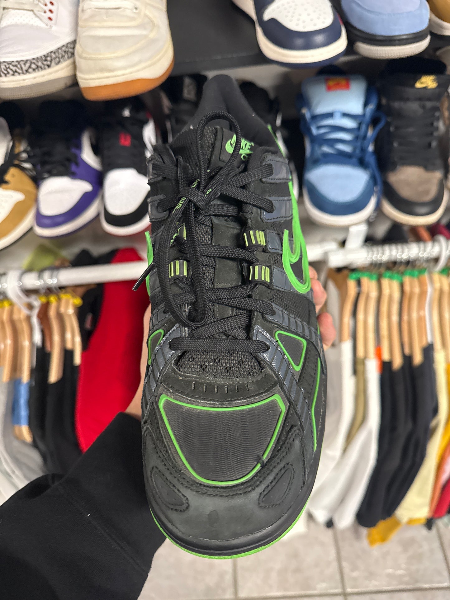 Nike Air Rubber Dunk Off-White Green Strike (US 10.5) / USED NO BOX