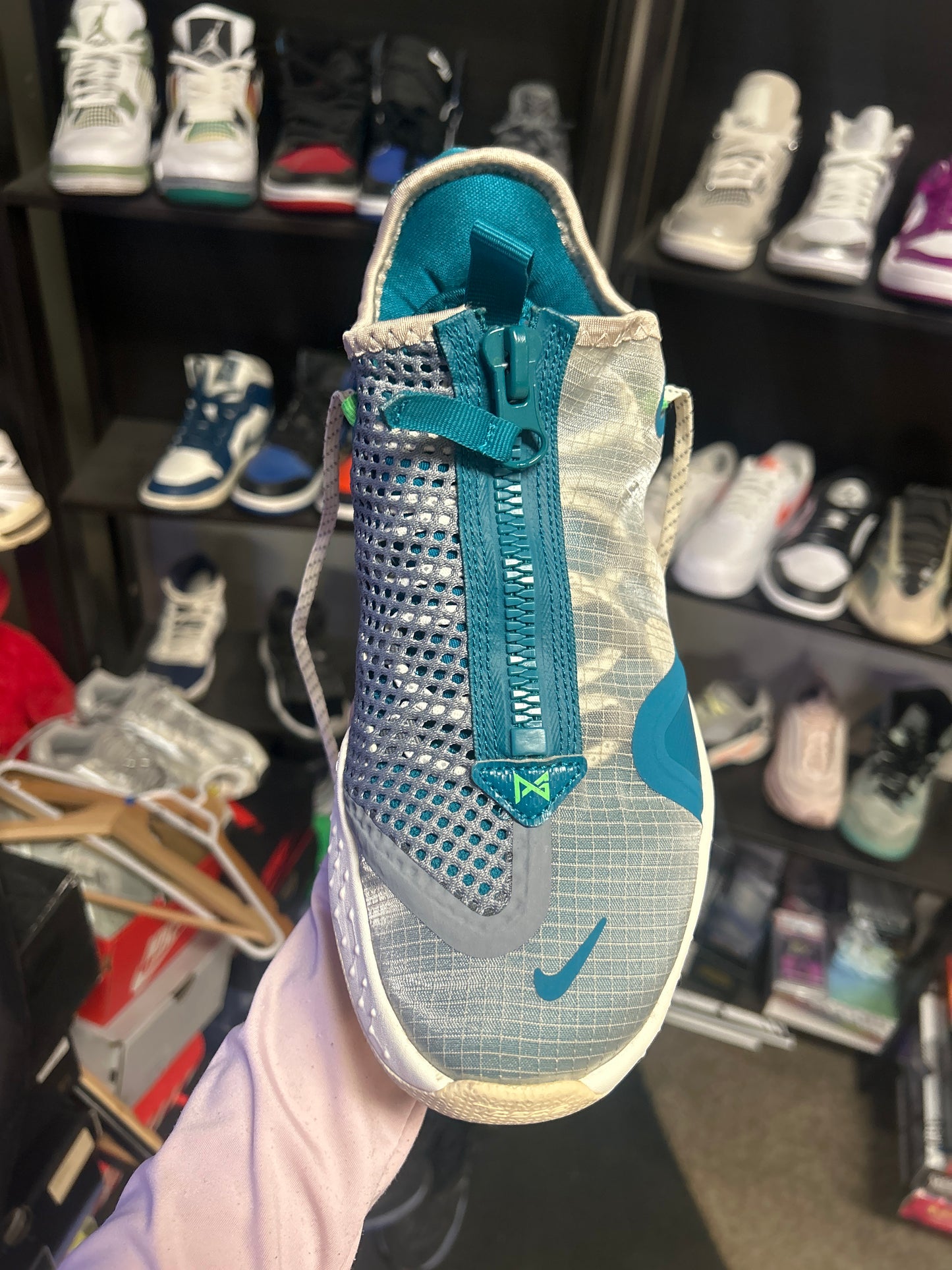 Nike PG 4 PCG Teal (US 8) (used, no box)