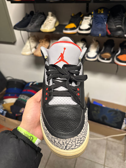 Jordan 3 Retro Black Cement (2018) (US 10.5) (used no box )