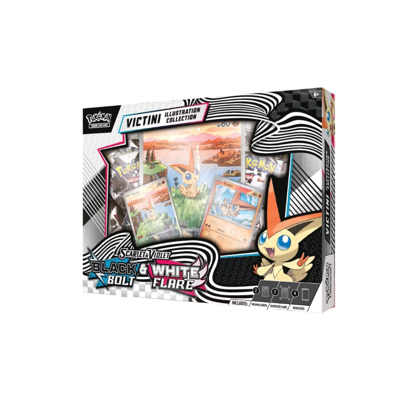 Pokémon Scarlet & VioletBlack Bolt/White Flare Unova Victini Illustration Poster Collection Box