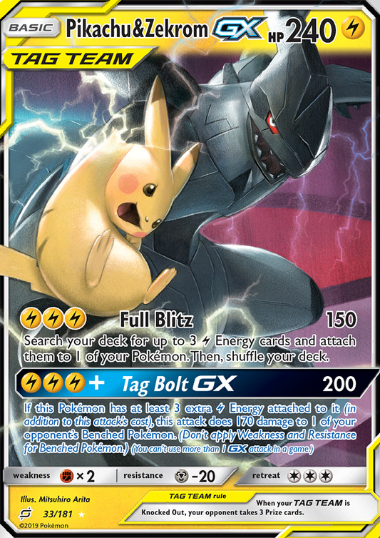 Image for card Pikachu & Zekrom GX