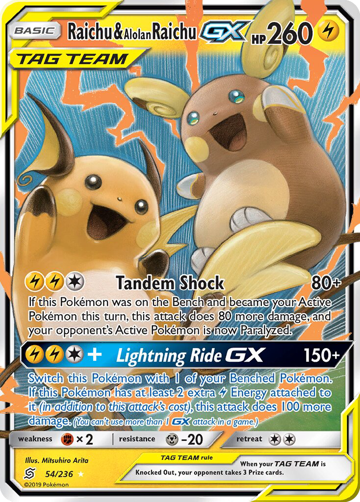 Image for card Raichu & Alolan Raichu GX